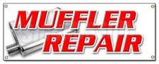 Muffler Repair Banner Sign Brake Shop auto Oil Changes tire Cars