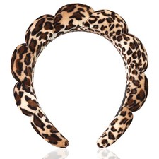Ayesha Spa Headband for Washing Face Sponge 1 Count Pack of 1 , leopard