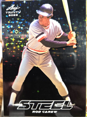 2023 Leaf Trinity Mega Box Steel Stars & Dots Rod Carew #S-61 HOF (NM) Free Rtns