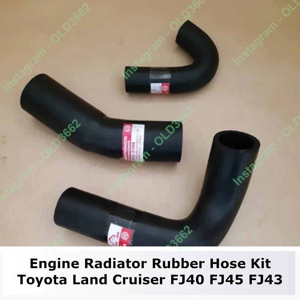 Kit de goma de manguera de radiador para Toyota Land Cruiser FJ40 FJ45 FJ43 FJ55 16571-60090 Foto 3 de 4