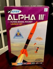 Estes Alpha III Flying Model Rocket Launch Set Kit EST1427 Sealed