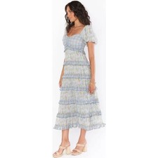 Show Me Your Mumu Colette Maxi Dress M Floral Tiered Spring Layered Girl Summer
