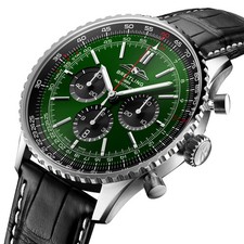 Breitling Navitimer B01 Chronograph 46 Green Dial Watch AB0137241L1P1 2