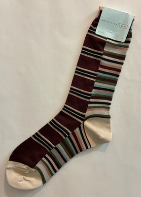 Hansel From Basel Women's One Size Striped Multi-Color Crew Socks NWT