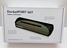DocketPort 667 USB ID Simplex Card Scanner W/ Cable Pre-owned Tested Working
