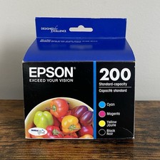 4 pack Genuine EPSON 200 black cyan magenta yellow Ink Cartridges EXP 07/2020