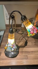 Double Tiffany Style Pond Lily Table Lamp