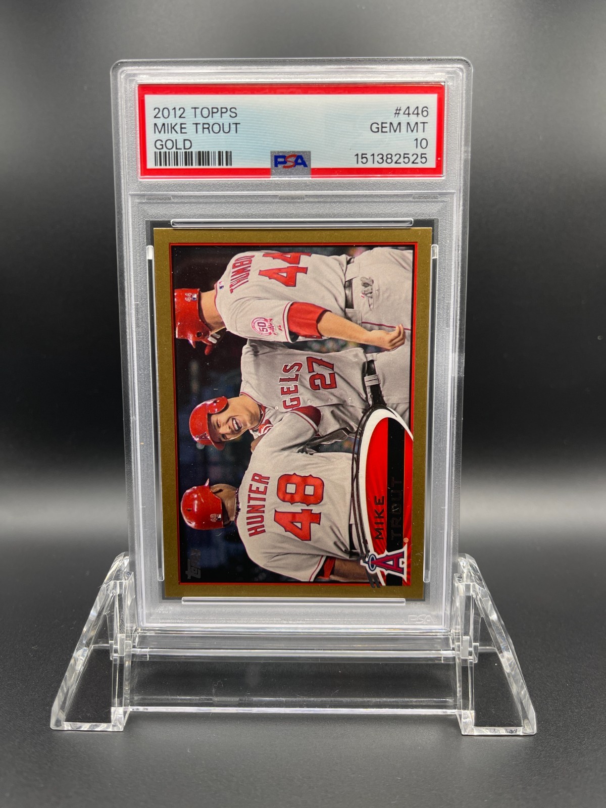 2012 Topps #446 Mike Trout Gold PSA 10 SN 1787/2012