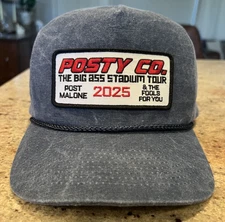 Post Malone Hat Posty Co. Big Ass Stadium Tour 2025 w Jelly Roll Official Merch