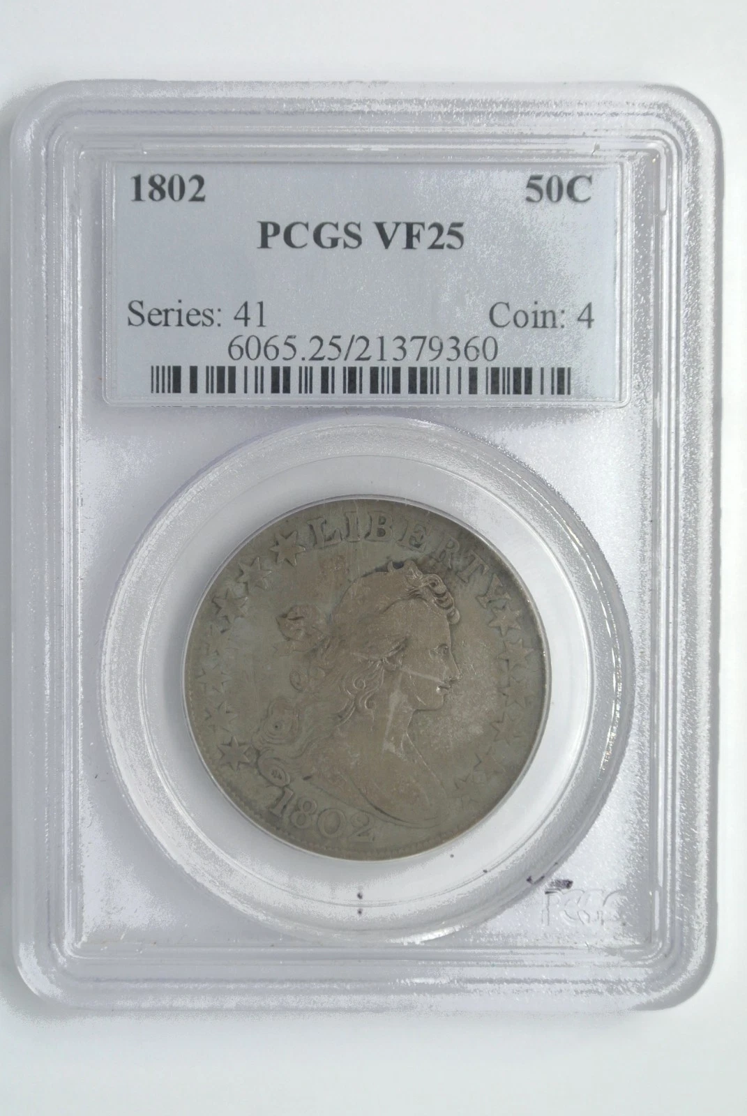 1802 50C Draped Bust Half Dollar PCGS VF25