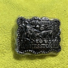 Vintage 1987 Hesston National Finals Rodeo Belt Buckle