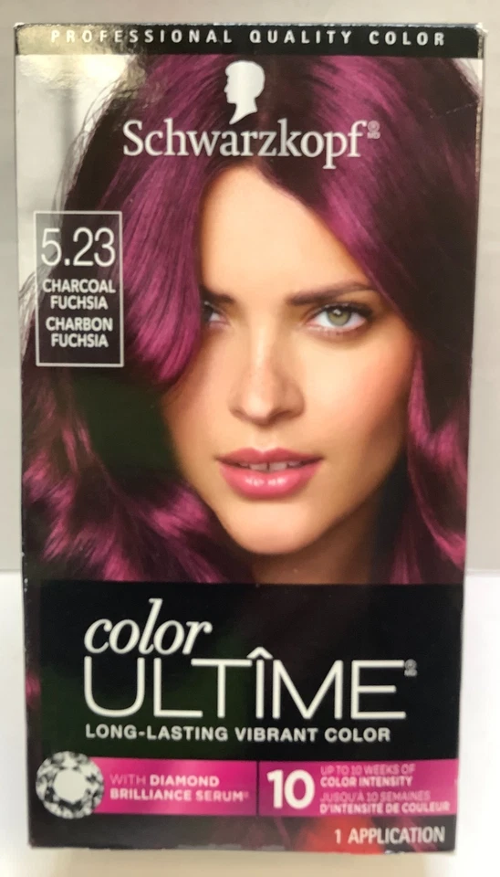 Tinte permanente para el cabello Schwarzkopf Color Ultime 5.23 carbón fucsia, paquete de 2 Foto 3 de 4
