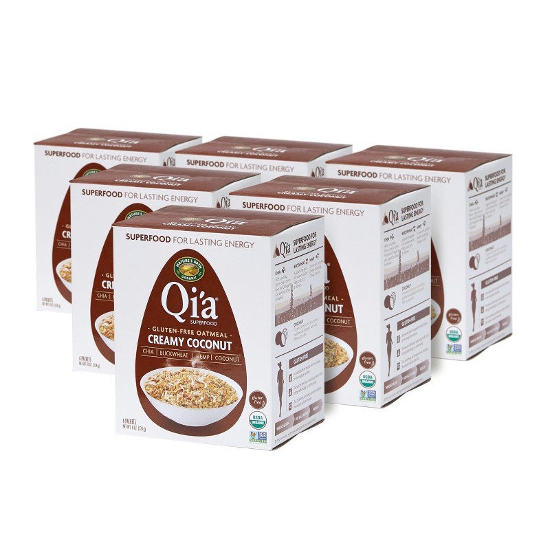 Qi'a Organic Creamy Coconut Oatmeal 6pk/48oz