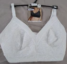 M&S Women's Minimiser Full Cup Stretch Non Wired Bra In White Lace New