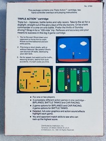 Intellivision 80's Mattel Game Triple Action Sears Triple Action Arcade Complete