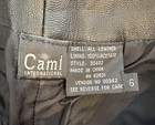 Cami International Women’s Black Leather Straight Leg Lined Lace Front Pants 6 — photo 2