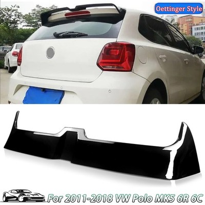 Gloss Black Rear Trunk Spoiler Wing Oettinger Style For VW Polo MK5 6R 6C 09-17