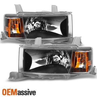 #ad Fits 2004 05 06 Scion xB bB Black Bezel Headlights HeadLamps Replacement LH RH $96.99