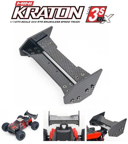 CARBON FIBER REAR TAIL WING ARA-2666 FOR ARRMA RC 1/16 MINI KRATON 3S ARA2508