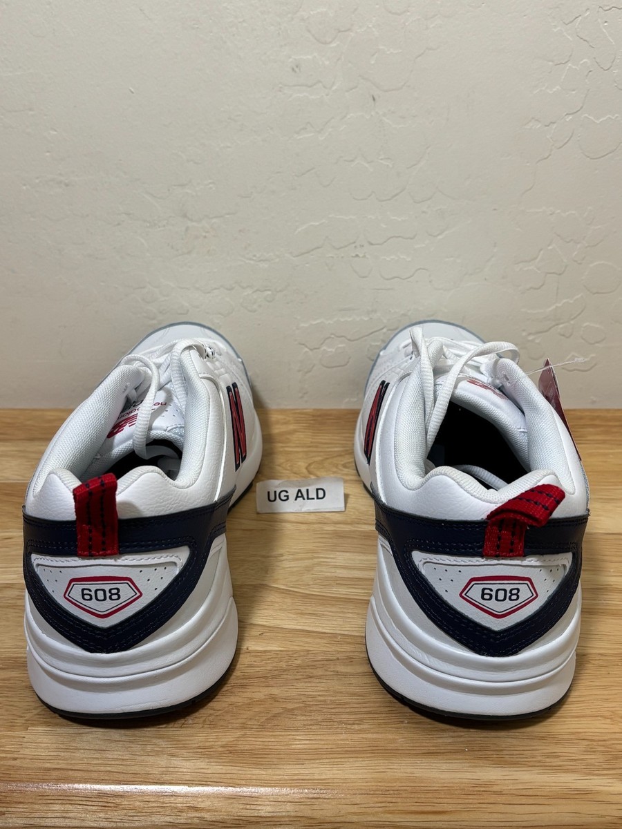 New Balance 608V5 White/Red/Blue Sneakers Size Men display picture 1