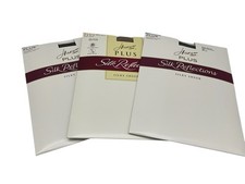 Hanes Vintage Plus Size Silk Reflections Pantyhose, NIP Old stock, set of 3