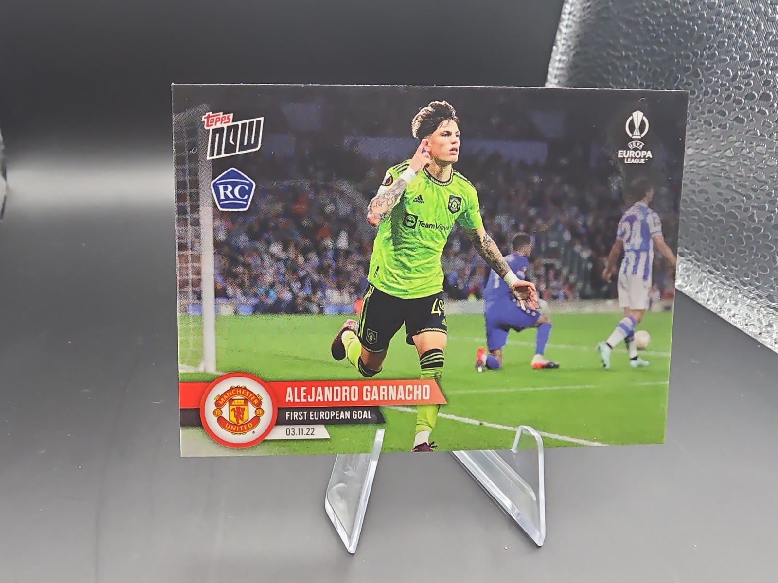 Alejandro Garnacho #19 Soccer Cards 2022 Topps Now UEFA Europa League trading card — raw and PSA graded price guide