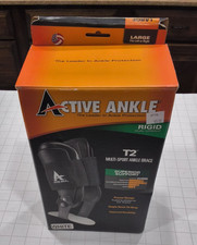Active Ankle Large White T2 MultiSport Ankle Brace Rigid Dual Upright Left/Right