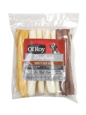 Ol' Roy Rawhide Rolls, Variety Pack, Chews for Dogs, 9.31 oz, 16 Count, Dry