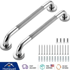 Durable Non-Slip Grab Bars for Shower  16 Inch Stainless Steel Support  2 Pack