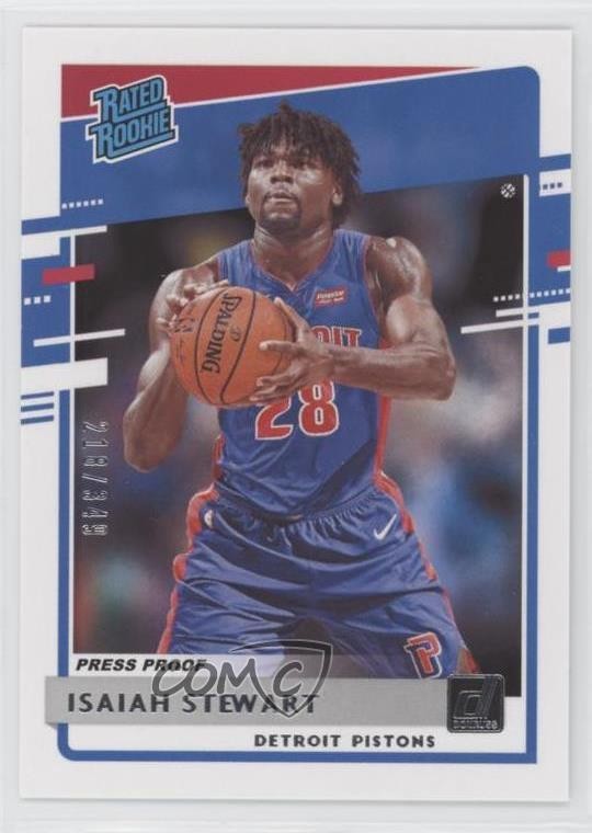 2020 Panini Donruss Rated Rookies Press Proof Silver 218/349 Isaiah Stewart k5l