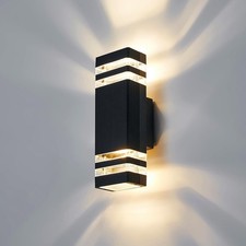 Outdoor Wall Lights Mains Powered Outside Up Down Lights, IP65 LED Porch Front 