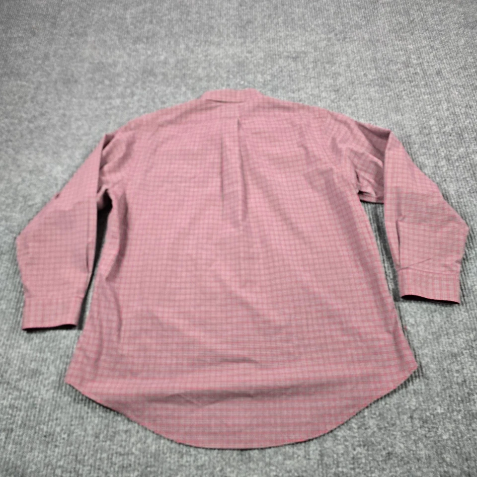 Camisa Ralph Lauren Para Hombres 17 32/33 Roja Verde A Cuadros Botones Ajuste Personalizado Poni Foto 2 de 4