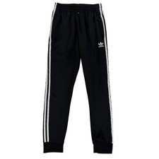 Adidas Pants Youth Small Black 3 Stripes Trefoil Track Joggers Athletic