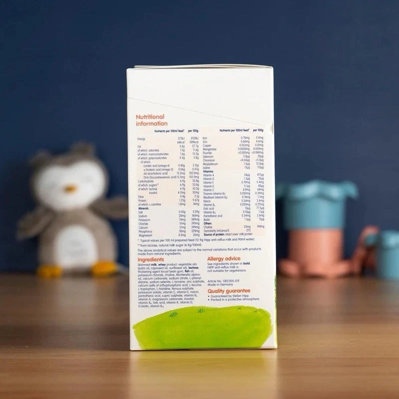 4 x Fórmula antirreflujo HiPP Reino Unido 0+ meses (800 g) Foto 4 de 4