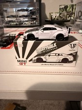 1/64 Mini GT #68 LBWK Liberty Walk Nissan GT-R R35 White MGT00068- Ultra Rare!