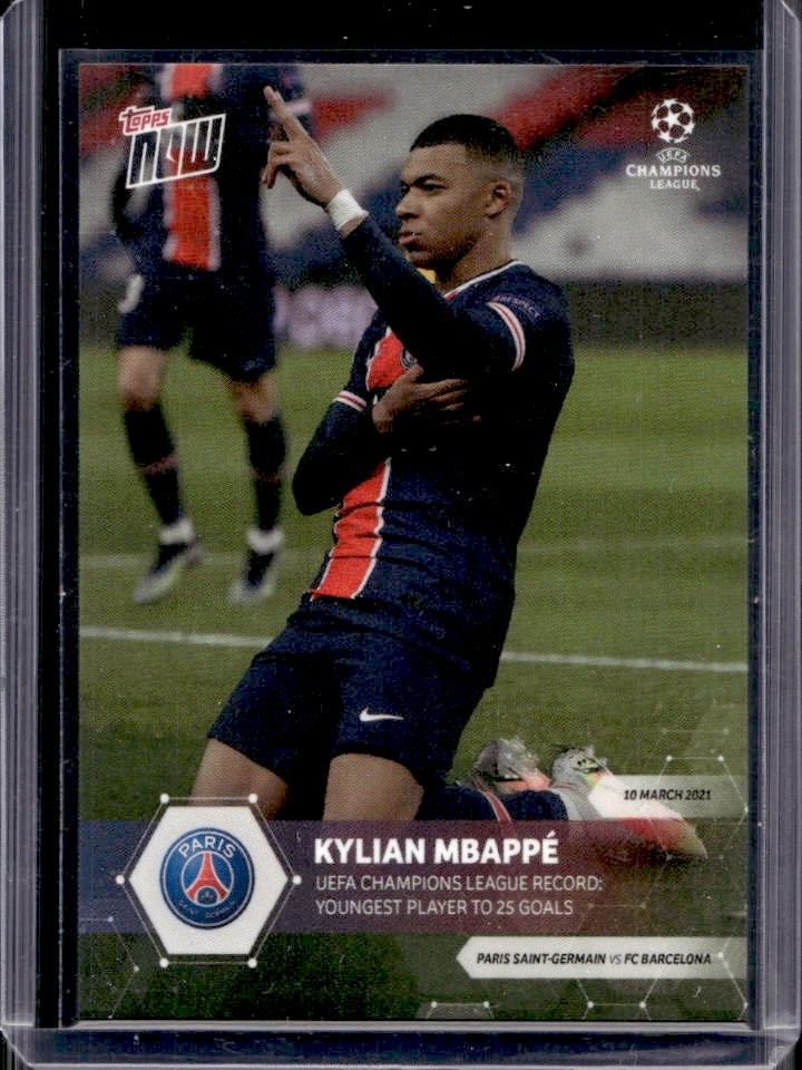 2020 Topps Now UEFA Kylian Mbappe #053 PSG