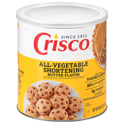 Crisco All-Vegetable Butter Flavor Vegetable Shortening Can, Shelf-Stable, 48 oz