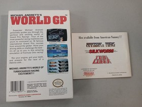 BOX & MANUAL ONLY Nintendo NES Michael Andretti's World GP Authentic 