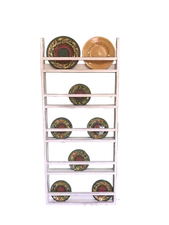 Farmhouse Plate Rack, Open Back Hanging Plate Rack, Vertical Plate Display Shelf