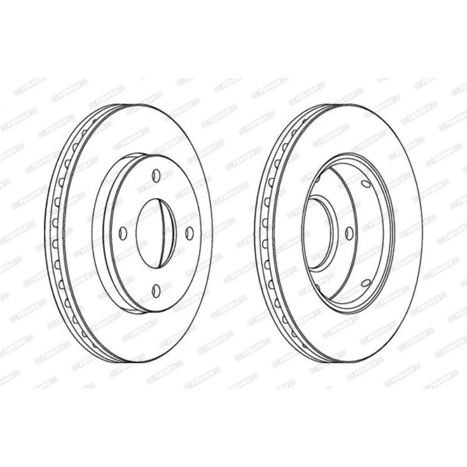 FERODO 2x Disque de Frein Avant Ø256 MM pour Mitsubishi COLT VI Z3_A Z2_A 1.3 - Photo 2/2