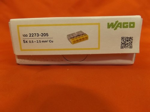 100 Stück WAGO Compact 2273-205 Dosenklemmen 5 polig 0,5-2,5 mm² NEU ungeöffnet - Bild 5 von 8