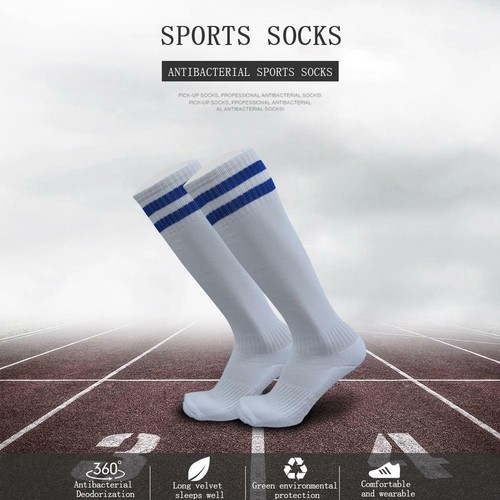 Calcetines largos de fútbol deportivo para hombres hasta la rodilla calcetines altos béisbol hockey antideslizantes - Imagen 47 de 48