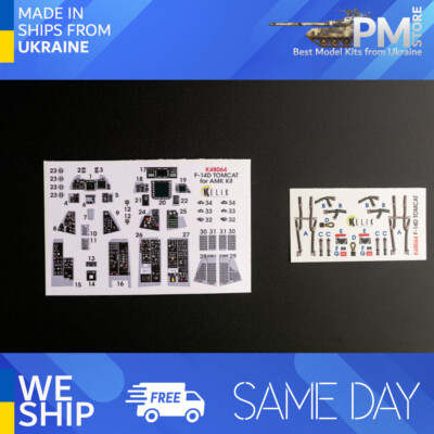 Kelik K48064 - 1/48 - F-14D Tomcat  interior 3D decals for AMK kit