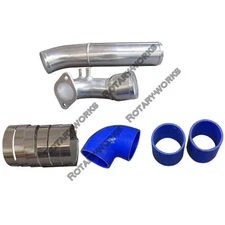 Cold Air Intake Pipe Kit For 92-02 RX7 RX-7 FD Stock Twin Turbo Blue 