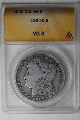 1900-O $1 ANACS VG8 Morgan Silver Dollar, Miss Liberty Head Dollar