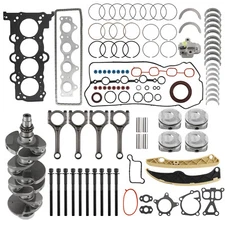 Engine Rebuild Kit - Crankshaft Con Rods Timing Gasket Kit FOR HYUNDAI KIA 1.6L