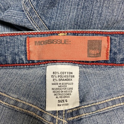 Mossimo Mossissue denim bleu 5 poches recadré femmes juniors taille 7