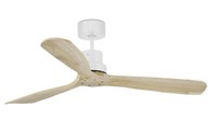 Energiespar Deckenventilator Mit Fernbedienung Lantau Dc Weiß & Kiefer 132 Cm