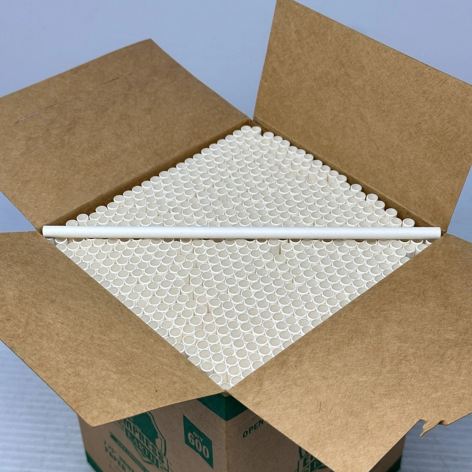 Brand New Paper Drinking Straws 600 pieces in Box - Image 2 of 4