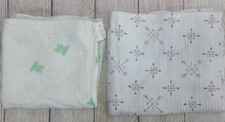 Bebe Au Lait Aden  Anais Swaddle Security Blankets White Black Arrow Green Frog